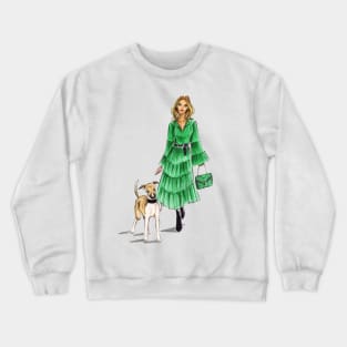 Girl and Her Dog Crewneck Sweatshirt